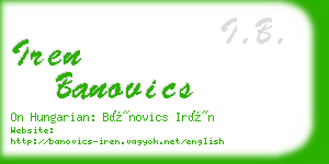 iren banovics business card